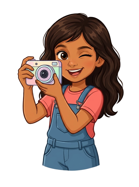 Aya taking a photo
